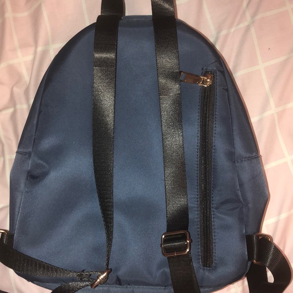 Navy blue mini backpack - Picture 4 of 4